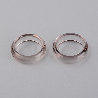 Transparent Resin Finger Rings RESI-WH0024-76L-1