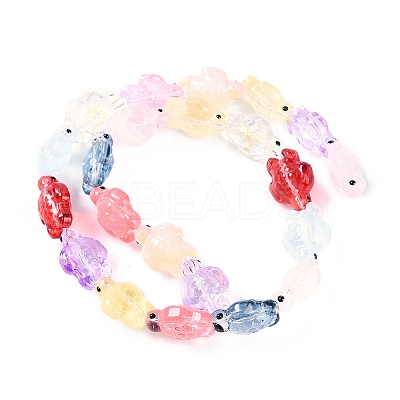 Transparent Glass Enamel Beads Strands GLAA-B021-06A-1