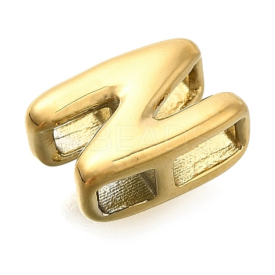 Ion Plating(IP) 304 Stainless Steel Slide Charms STAS-B075-37G-N-1