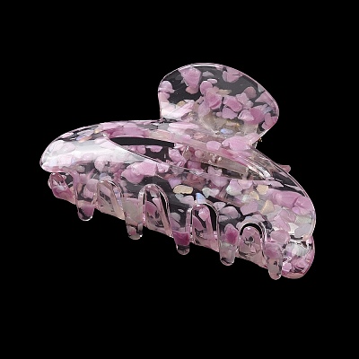 Transparent Floral Pattern Acrylic Claw Hair Clips PW23031332736-1