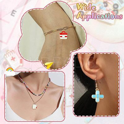 42Pcs 21 Styles Alloy Enamel Charms ENAM-CJ0006-95-1