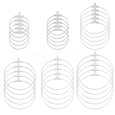 304 Stainless Steel Hoop Earrings STAS-UN0017-83P-1