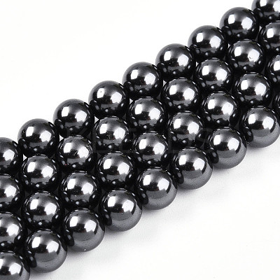 Baking Paint Pearlized Glass Pearl Bead Strands HY-N002-8mm-A02-1