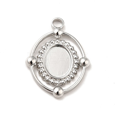 Non-Tarnish 304 Stainless Steel Pendant Cabochon Settings STAS-I197-005P-1