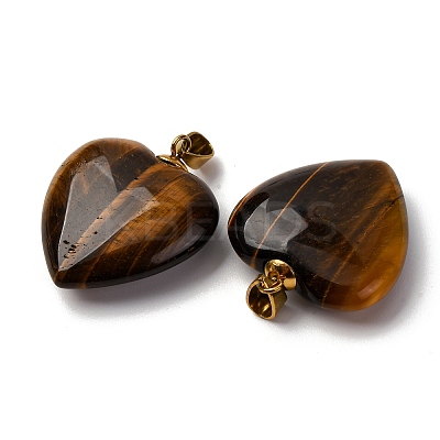 Natural Tiger Eye Pendants G-G287-01G-06-1