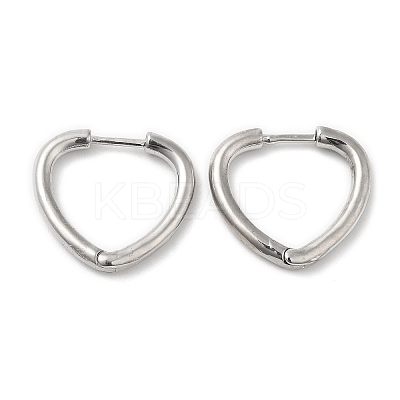 Rack Plating Brass Heart Hoop Earrings for Women EJEW-D059-23P-1