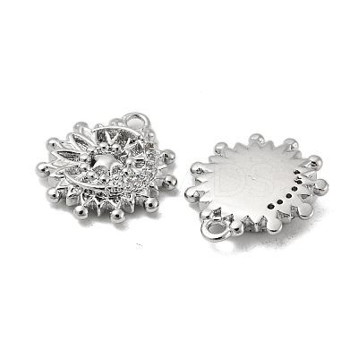 Brass Micro Pave Clear Cubic Zirconia Charms KK-H460-28P-1
