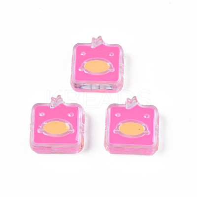 Transparent Acrylic Beads ACRC-S039-09E-1