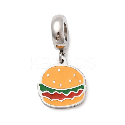 304 Stainless Steel Enamel European Dangle Charms STAS-D153-05A-P-1
