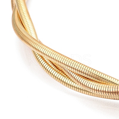 Iron Braided Round Snake Chains Choker Necklaces NJEW-T016-03G-1