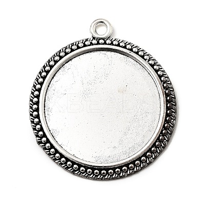 Flat Round Tibetan Style Pendant Cabochon Settings LS-TIBE-C067-01AS-NR-1