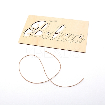 Wood Cutouts Ornaments LS-WOOD-WH0107-20-1