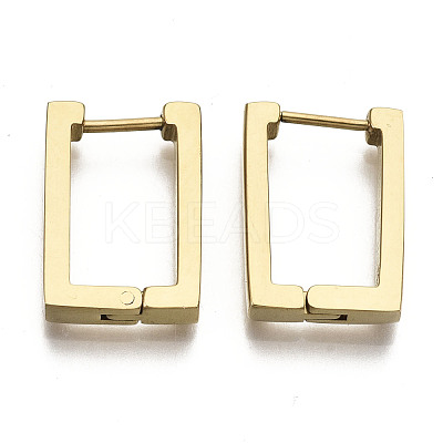 304 Stainless Steel Huggie Hoop Earrings STAS-R115-21G-1