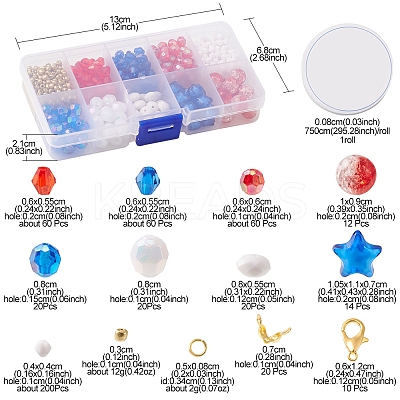 DIY Independence Day Bracelet Necklace Making Kit DIY-FS0004-89-1