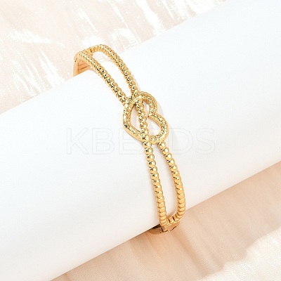 304 Stainless Steel Hinged Bangles for Women BJEW-C114-04G-1