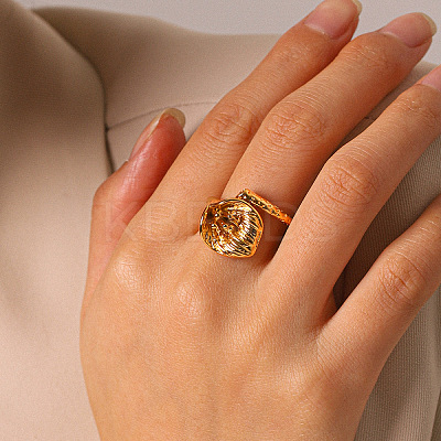 304 Stainless Steel Cuff Open Rings for Women WG3AC19-01-1