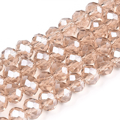 Electroplate Glass Beads Strands EGLA-A034-T8mm-A29-1