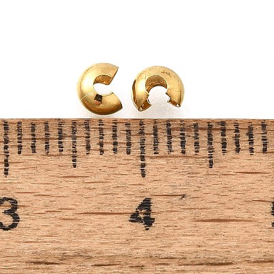304 Stainless Steel Crimp Beads Covers LS-X-STAS-P239-34G-03-1