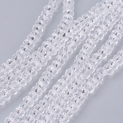 Transparent Glass Beads Strands GLAA-R135-2mm-10-1
