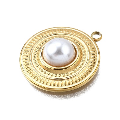 Plastic Pearl Pendants STAS-Q360-03D-G-1
