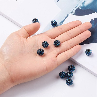 Chunky Resin Rhinestone Beads RESI-M019-11-1
