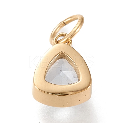 PVD Vacuum Plating 304 Stainless Steel Cubic Zirconia Pendant ZIRC-P080-A06-1