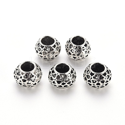 Tibetan Style Alloy European Beads TIBE-N006-76AS-LF-1