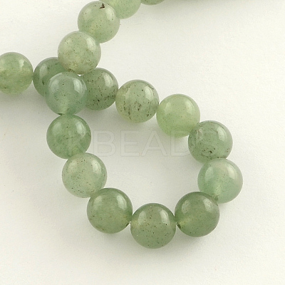 Natural Gemstone Green Aventurine Round Bead Strands G-R265-10mm-1