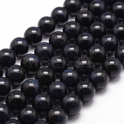 Natural Tiger Eye Bead Strands G-G735-23-8mm-05-1
