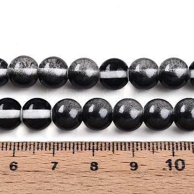 Baking Paint Transparent Glass Beads Strands DGLA-N011-8mm-10-1