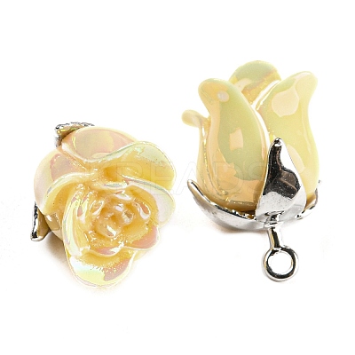 Opaque Resin Pendants RESI-K031-05A-P-1