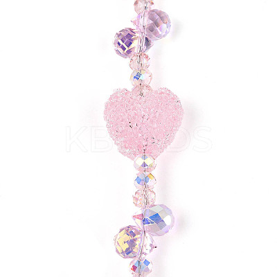 Electroplate Glass and Acrylic Rhinestone Beads Strands MAK-T011-07E-1