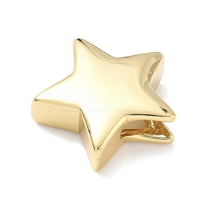 Star Brass Slide Charms KK-P349-18A-G-1