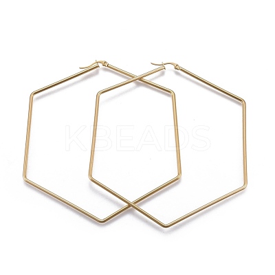 201 Stainless Steel Hoop Earrings EJEW-A052-25B-1