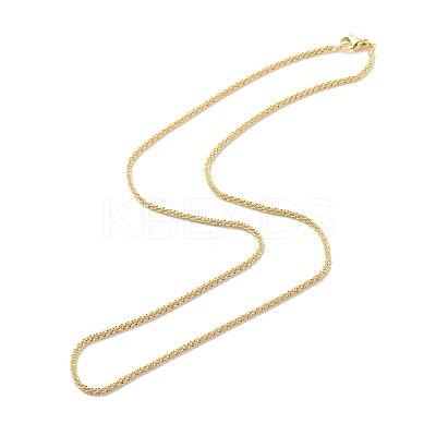 Brass Flower Link Chains Necklace for Women NJEW-P265-12G-1