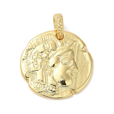 Brass Pendants KK-Z033-22G-1