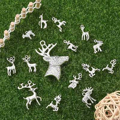 50Pcs 25 Styles Tibetan Style Alloy Pendants FIND-YW0002-13-1