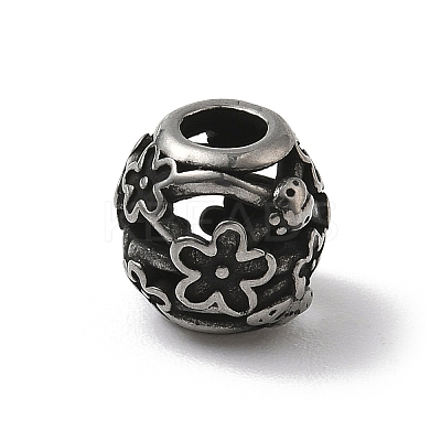 304 Stainless Steel European Beads STAS-H238-09H-AS-1