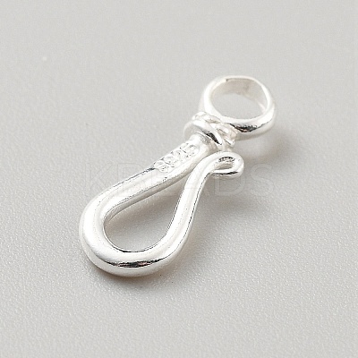 925 Sterling Silver Hook Clasps STER-WH0016-18S-1