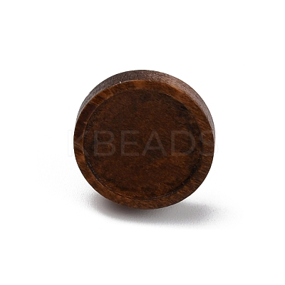 Wood Stud Earring Findings with Stainless Steel Pin WOOD-TAC0020-02-1