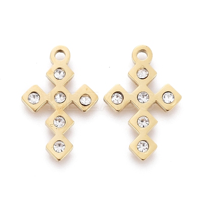 316 Surgical Stainless Steel Tiny Cross Charms STAS-F256-020G-1