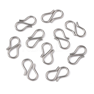 Tarnish Resistant 304 Stainless Steel S-Hook Clasps LS-X-STAS-R083-11-1