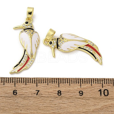 Brass Micro Pave Cubic Zirconia Pendants KK-F903-02G-1