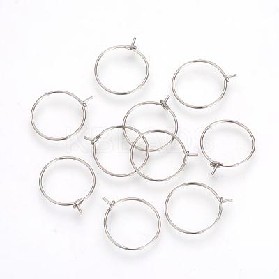 Tarnish Resistant 304 Stainless Steel Hoop Earrings STAS-R071-31-1