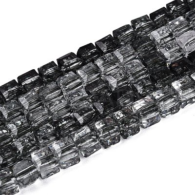Crackle Transparent Glass Beads Strands GLAA-N062-4mm-02-1