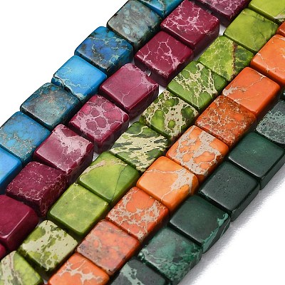 Dyed Natural Imperial Jasper Beads Strands G-F833-A01-01-1