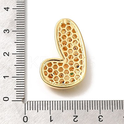 Brass Cubic Zirconia Pendants KK-M295-13G-L-1