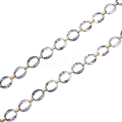 Handmade Imitation Gemstone Style Link Chains AJEW-J034-01D-1