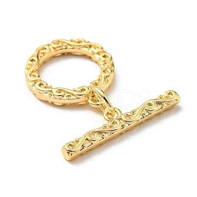 Brass Toggle Clasps KK-Q809-32G-1