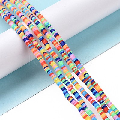Handmade Polymer Clay Beads Strands CLAY-R089-3mm-017-1